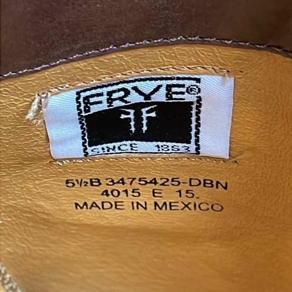 Frye Kendall Distressed Over The Knee Riding Boots Brown Leather Heeled Sz 5.5 - Picture 14 of 16